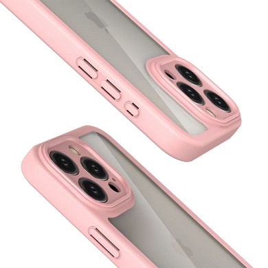 TPU чехол Transparent + Colour 1,5mm для Apple iPhone 12 Pro (6.1") Pink