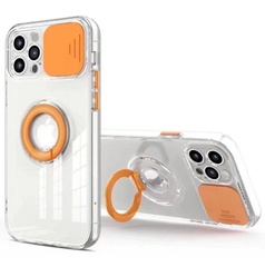 Чехол Camshield ColorRing TPU со шторкой для камеры для Apple iPhone 12 Pro (6.1") Оранжевый