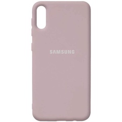 Чехол Silicone Cover Full Protective (AA) для Samsung Galaxy A02 Серый / Lavender