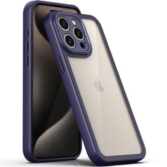TPU чохол Transparent + Colour 1,5mm для Apple iPhone 12 Pro (6.1"), Purple