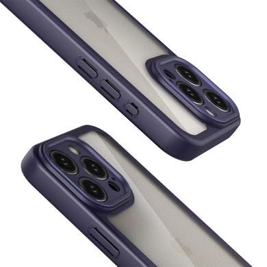 TPU чехол Transparent + Colour 1,5mm для Apple iPhone 12 Pro (6.1") Purple
