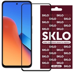 Захисне скло SKLO 3D (full glue) для Xiaomi Redmi 12 / Poco M6 Pro, Чорний