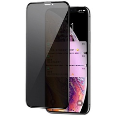 Захисне скло Privacy 5D (full glue) (тех.пак) для Apple iPhone 11 / XR (6.1 "), Чорний
