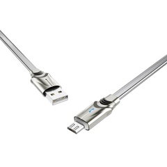 Дата кабель Borofone BU12 Synergy USB to MicroUSB (1.2m) Серебряный