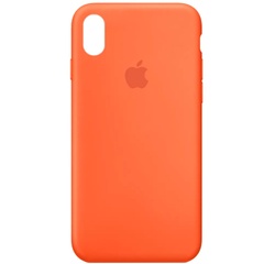 Чохол Silicone Case Full Protective (AA) для Apple iPhone X (5.8 ") / XS (5.8"), Помаранчевий / Electric Orange