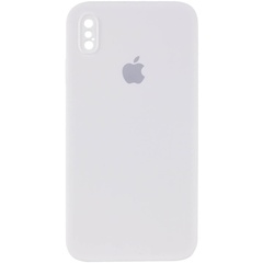 Чехол Silicone Case Square Full Camera Protective (AA) для Apple iPhone XS Max (6.5") Белый / White