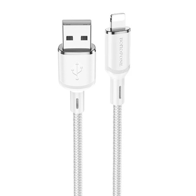 Дата кабель Borofone BX90 Cyber USB to Lightning (1m), White