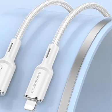 Дата кабель Borofone BX90 Cyber USB to Lightning (1m), White