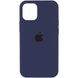 Чохол Silicone Case Full Protective (AA) для Apple iPhone 12 Pro Max (6.7 "), Темний Синій / Midnight Blue