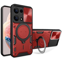 Ударопрочный чехол Bracket case with Magnetic для Xiaomi Redmi Note 13 Pro 4G / Poco M6 Pro 4G Red
