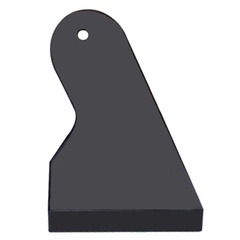 Лопатка пластикова для поклейки полімерних плівок (6 см), Чорний