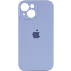 Чехол Silicone Case Full Camera Protective (AA) для Apple iPhone 15 Plus (6.7") Голубой / Lilac Blue