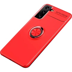TPU чохол Deen ColorRing під магнитный тримач (opp) для Samsung Galaxy S21, Червоний / Червоний