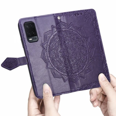 Кожаный чехол (книжка) Art Case с визитницей для Oppo A54 4G Фиолетовый