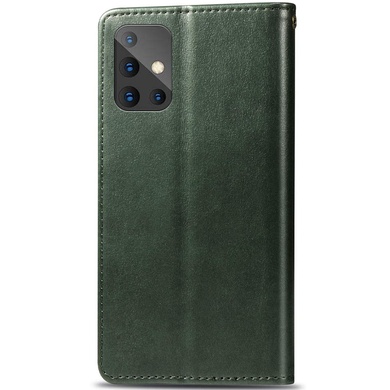 Шкіряний чохол книжка GETMAN Gallant (PU) для Samsung Galaxy A51, Зелений