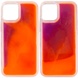 Неоновий чохол Neon Sand glow in the dark для Apple iPhone 12 Pro Max (6.7"), Фиолетовый / Оранжевый