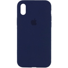 Чохол Silicone Case Full Protective (AA) для Apple iPhone X (5.8 ") / XS (5.8"), Синий / Deep navy