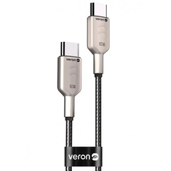 Дата кабель Veron CC04 Nylon Type-C to Type-C 60W (1m) Black