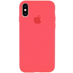Чохол Silicone Case Full Protective (AA) для Apple iPhone X (5.8 ") / XS (5.8"), Кавуновий / Watermelon red