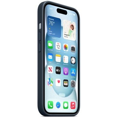 Чехол FineWoven (AAA) with MagSafe для Apple iPhone 15 Plus (6.7") Pacific Blue