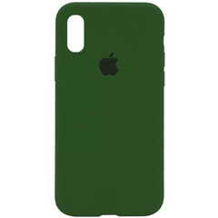 Чохол Silicone Case Full Protective (AA) для Apple iPhone X (5.8 ") / XS (5.8"), Зеленый / Dark Olive