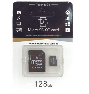 Карта памяти T&G microSDHC 128 GB class 10 (с адаптером)