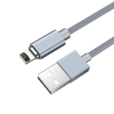 Дата кабель Hoco U40A Magnetic плетеный USB to Lightning (1m)