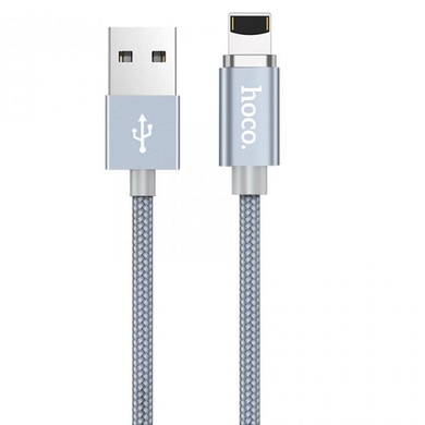 Дата кабель Hoco U40A Magnetic плетеный USB to Lightning (1m)