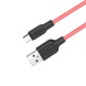 Дата кабель Hoco X21 Plus Silicone MicroUSB Cable (1m) Black / Red