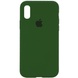 Чохол Silicone Case Full Protective (AA) для Apple iPhone X (5.8 ") / XS (5.8"), Зеленый / Dark Olive