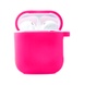 Силіконовий футляр з мікрофіброю для навушників Airpods 1/2, Рожевий / Barbie pink