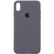Чохол Silicone Case Full Protective (AA) для Apple iPhone X (5.8 ") / XS (5.8"), Серый / Dark Grey