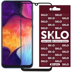 Захисне скло SKLO 3D (full glue) для Samsung A20 / A30 / A30s / A50 / A50s / M30 / M30s / M31 / M21 / M21s, Чорний