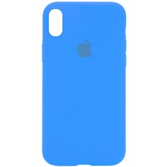 Чохол Silicone Case Full Protective (AA) для Apple iPhone X (5.8 ") / XS (5.8"), Блакитний / Blue