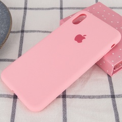 Чохол Silicone Case Full Protective (AA) для Apple iPhone X (5.8 ") / XS (5.8"), Рожевий / Pink