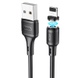 Дата кабель Hoco X52 "Sereno magnetic" USB to Lightning (1m) Черный