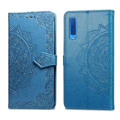 Шкіряний чохол (книжка) Art Case з візитницею для Samsung A750 Galaxy A7 (2018), Синій