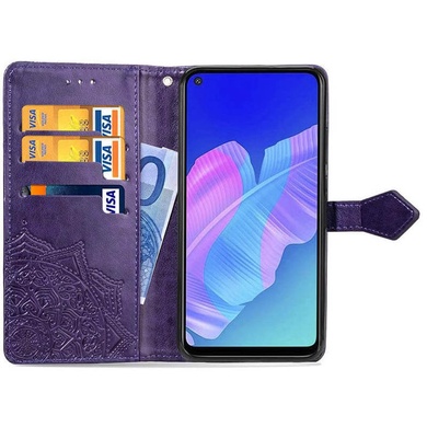 Кожаный чехол (книжка) Art Case с визитницей для Samsung Galaxy A21s Фиолетовый
