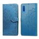 Кожаный чехол (книжка) Art Case с визитницей для Samsung A750 Galaxy A7 (2018) Синий