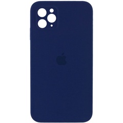Чохол Silicone Case Square Full Camera Protective (AA) для Apple iPhone 11 Pro (5.8 "), Темно-синій / Midnight blue