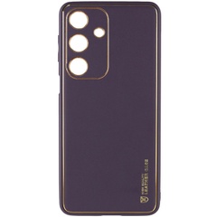 Кожаный чехол Xshield для Samsung Galaxy A25 5G Фиолетовый / Dark Purple