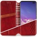 Кожаный чехол книжка GETMAN Cubic (PU) для Samsung Galaxy A71 Красный