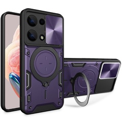 Ударопрочный чехол Bracket case with Magnetic для Xiaomi Redmi Note 13 Pro 4G / Poco M6 Pro 4G Purple