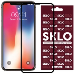 Защитное стекло SKLO 3D (full glue) для Apple iPhone 11 / XR (6.1") Черный