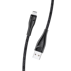Дата кабель Usams US-SJ396 U41 Micro Braided Data and Charging Cable 2m, Чорний