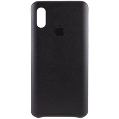 Кожаный чехол AHIMSA PU Leather Case Logo (A) для Apple iPhone XS Max (6.5") Черный