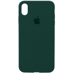 Чохол Silicone Case Full Protective (AA) для Apple iPhone X (5.8 ") / XS (5.8"), Зелений / Forest green