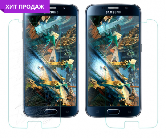 Защитное стекло Nillkin Anti-Explosion Glass H+ для Samsung Galaxy S6 G920F/G920D+пленка на з.панель